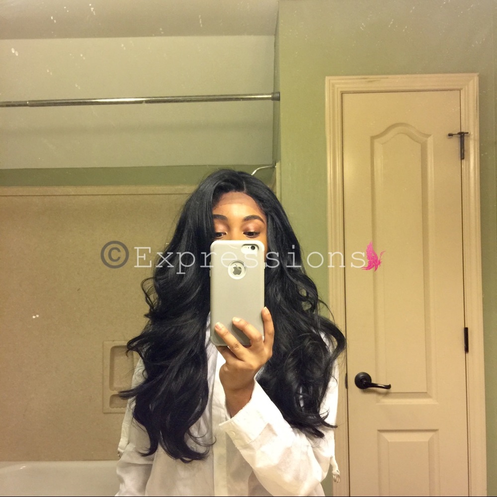 Human Hair Blend Lace Front Wig